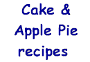 Recipes for cake and apple pie